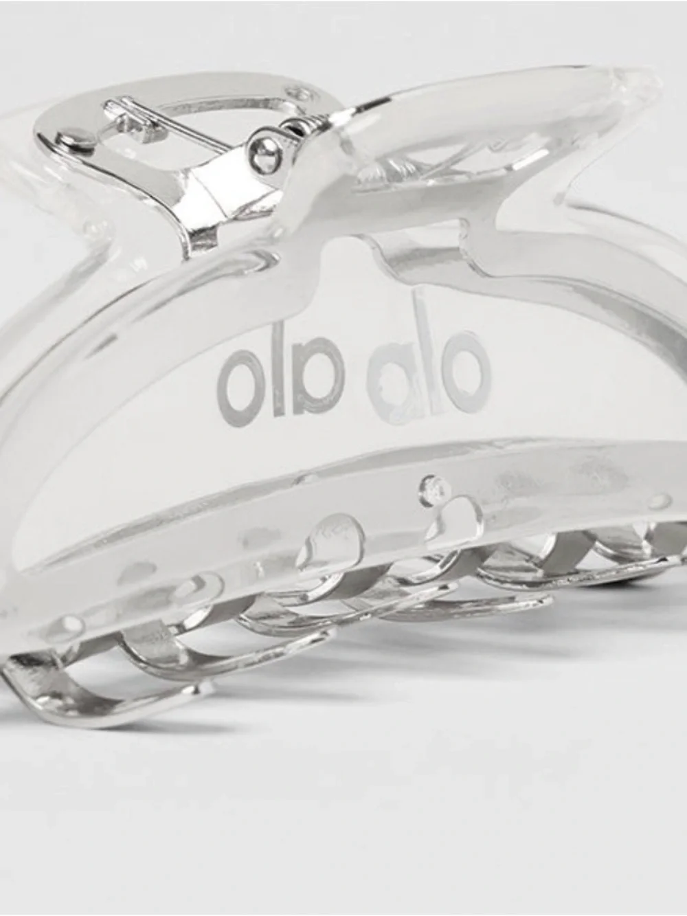 Alo Yoga Acrylic Illusion Claw Clip - Clear Acetate/Chrome